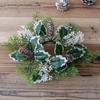 Christmas New Year Table Decoration Leaf Candlestick Wreath Party Home Table Decor Artificial Leave Candle Ring Garland