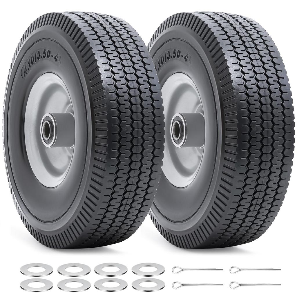 PaoWin Two 4.10-4 Tires, 4.103.50-4 Tires, Suitable for 4.10-43.50-4 Hand TrucksPush CartsCarts, P-039