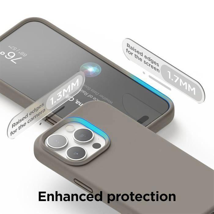 Coque de protection - booling - iphone 16 pro max - silicone souple - gris - anti-rayures