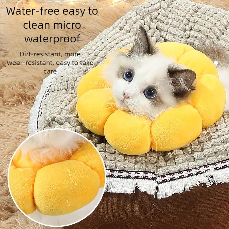 Cat Cone Collar Pet Cats After Surgery Wound Protective Collar Adjustable Elizabeth Collar Prevent Licking Wound Recovery Collar