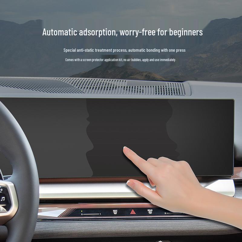 3W HD Tempered Glass Screen Protector for BMW Center Console: Compatible with 3, 4, 5, 7 Series, M3, M5, IX1, X5, X6, X7, i3, i4.