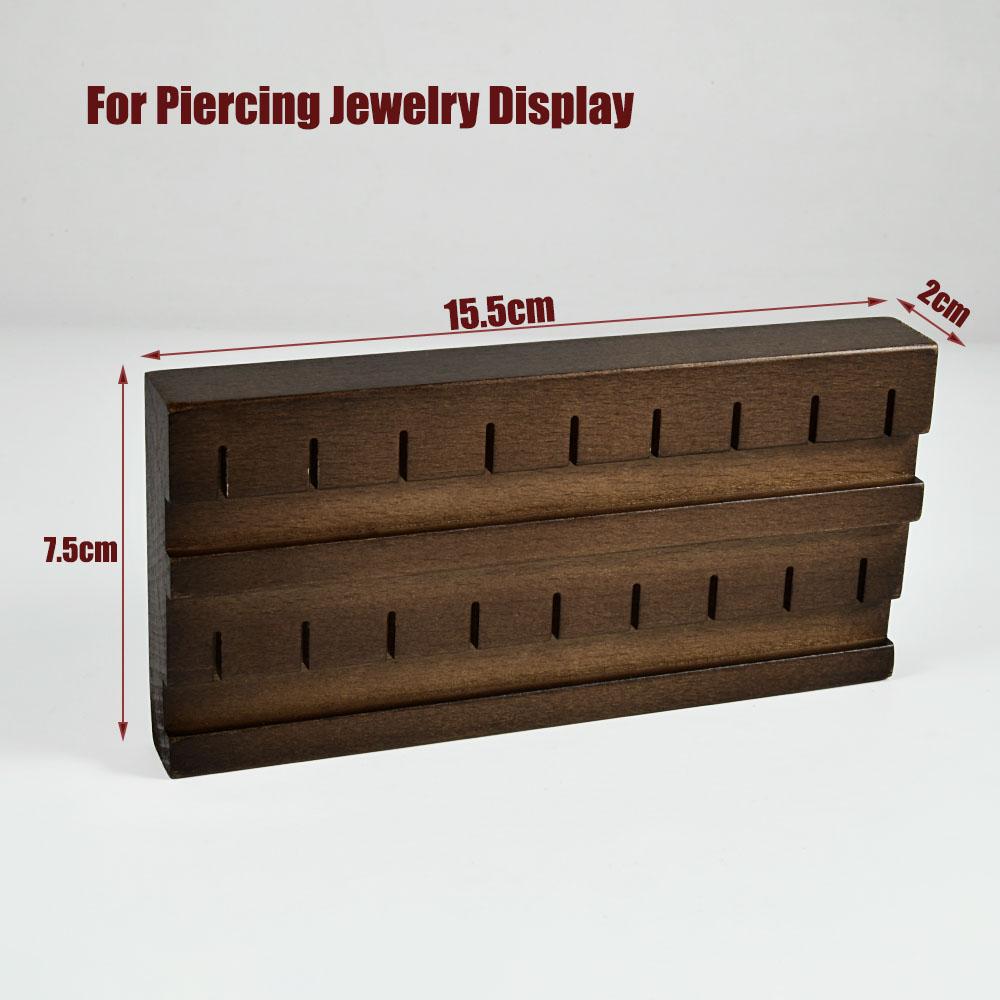 

1PC Дерев яний пірсинг Ювелірні вироби Квітка у формі серця Випадки Стенд Сережки Живіт Губи Язик Ювелірні вироби для пірсингу Підставка з твердої деревини