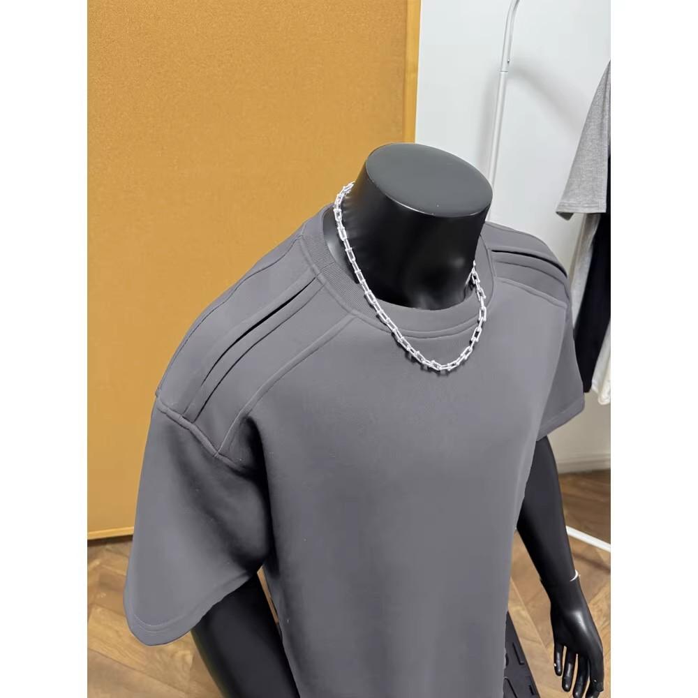 

Мужская футболка с коротким рукавом и буквенным принтом, модный бренд, свободный повседневный топ 2XL темно-серого