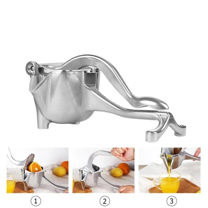 Multifunction Manual Juice Squeezer Food Grade Aluminum Hand Press Juicer Lemon Orange Squeezer Portable Fruit Kitchen Tool