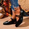 Fashion Plus Size 2025 Retro Mary Janes Women's High Heels Shallow Hot Sale Chunky Heels Buckle Strap Pumps Versatile Dress & Career
