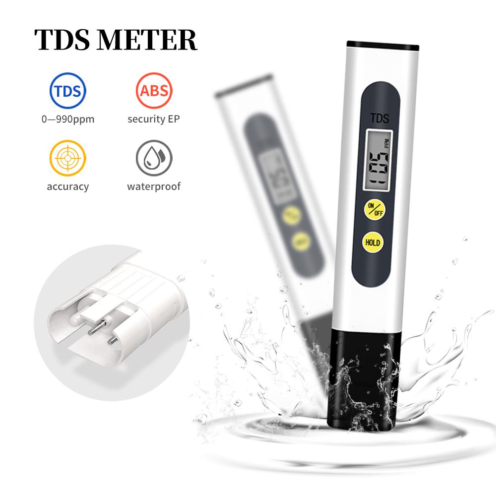 Portable TDS Meter LCD Digital Water Quality Tester 0-990PPM TDS Test Pen Water Purity Detector for Drinking Water Pool Aquarium
