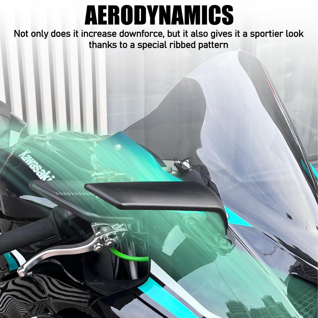 Universal Motorcycle Side Wing Mirrors For Kawasaki YAMAHA Aprilia Honda Suzuki Motorcycle Rotatable Adjustable Wind Wing Mirror