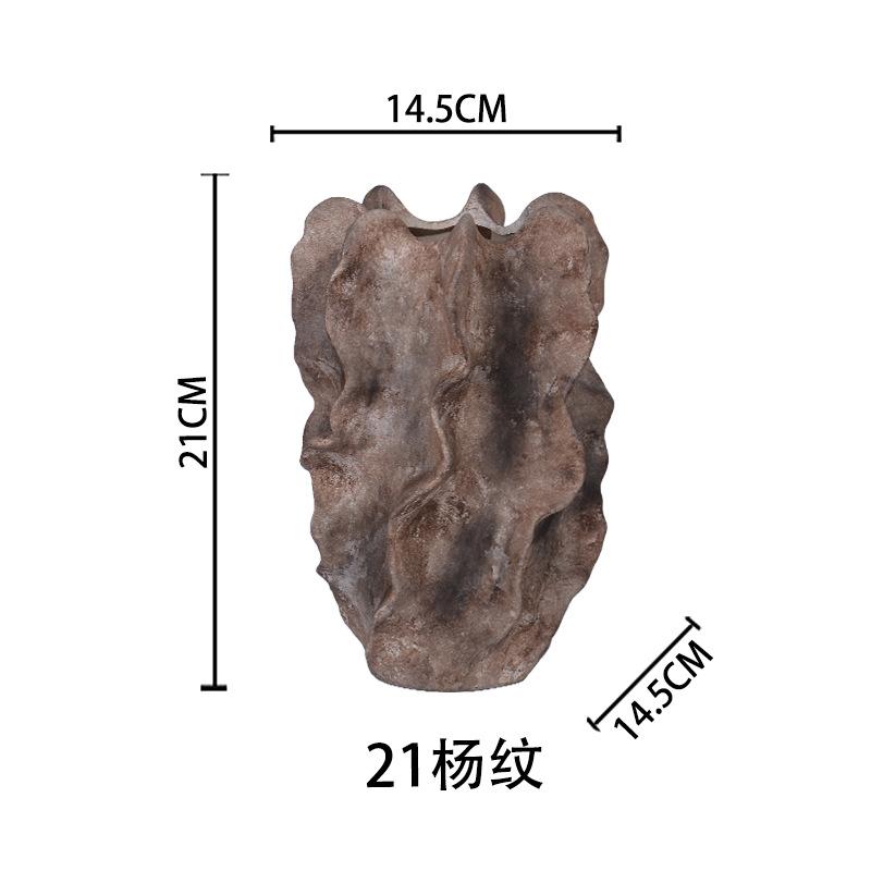 Retro New Chinese Ceramic Vase Decorations Ornaments Porcelain Vase with Flower Arrangement and Hydroponics in Porch TV Cabinet