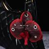 Puncture Rivet Imitation Flower Pendant Leaves Bag Pendant  Women Girls