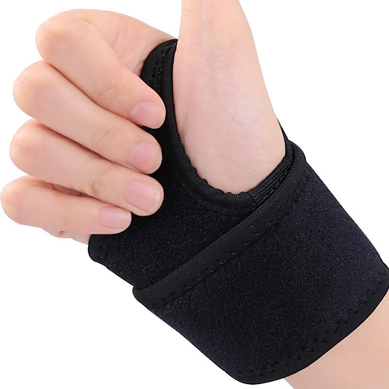 Nastavitelná letní sportovní kompresní zápěstní páska: Prodyšný Basketballový obvaz absorbující pot s přezkou na palec