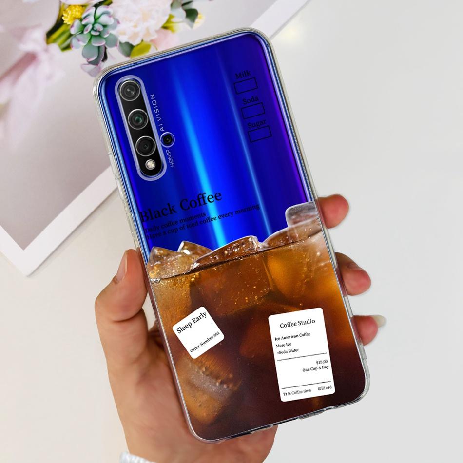 For Huawei Nova 5T Phone Case Nova5T YAL-L21 YAL-L61 YAL-L71 Elegant Printing Soft Silicone Clear TPU Slim Cases