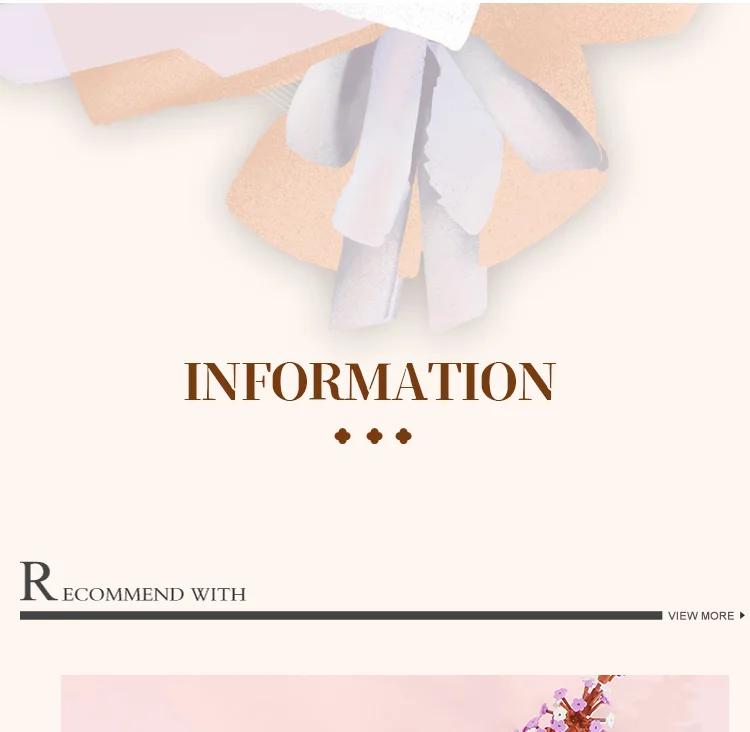 Creative Bouquet Plant Potted Michelia Flower Building Blocks DIY Home Decoration Bricks Toys Christmas Gifts For Girls Children