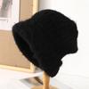 New autumn and winter solid color versatile wool hat Internet celebrity big head circumference knitted hat women's ear protection warm pile hat