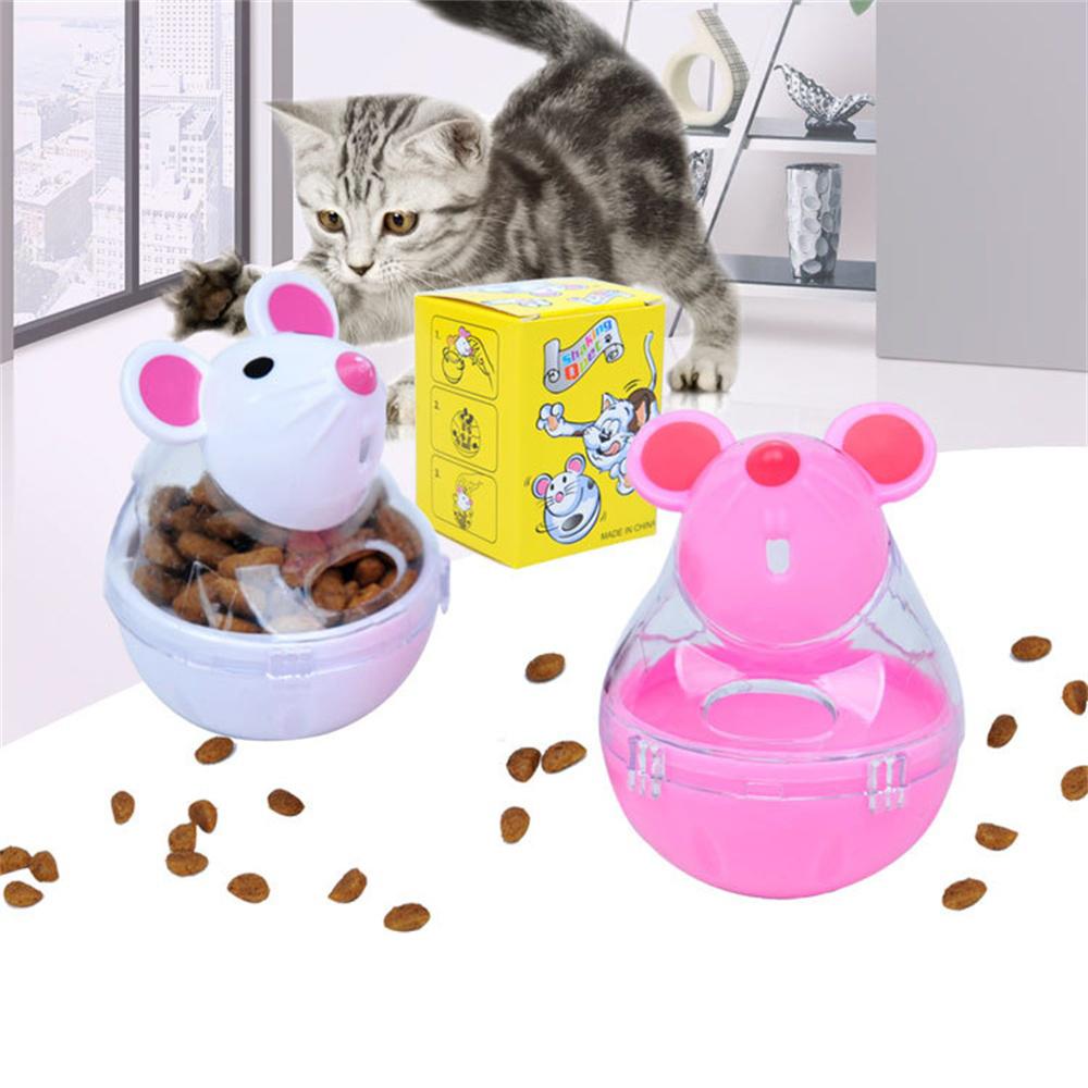 Dispenser Cibo Giocattolo Premi Interattivo Plastica Conveniente Bello Esercizio Allenamento Giocattoli Cibo Tumbler Gatto Topi Divertente Interessante