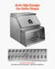 Semi-Truck Step Tool Box, 610 x 695 x 645 mm Heavy Duty Aluminum Toolbox Side Mount, Waterproof Side Storage Saddle Step Box with T-Handle Lock & Keys