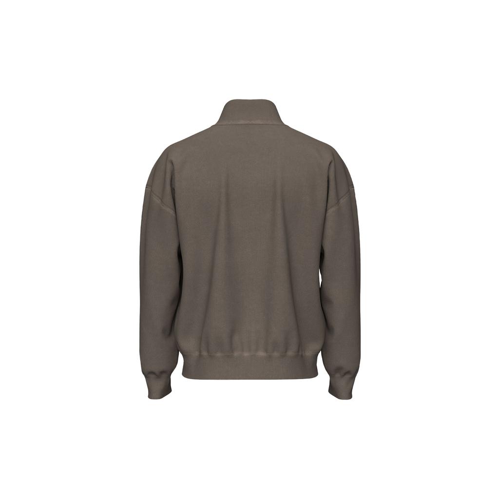 Levis Relaxed Minimalist Fashion Comfortable Casual Versatile Loose Stand Collar Brown Sweatshirt Unisex sweatshirt 005HS-0006