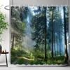 Outdoor Scenic Shower Curtain Waterfall Landscape Nature Landscape Tropical Forest Polyester Fabric Shower Curtain Bathroom Deco
