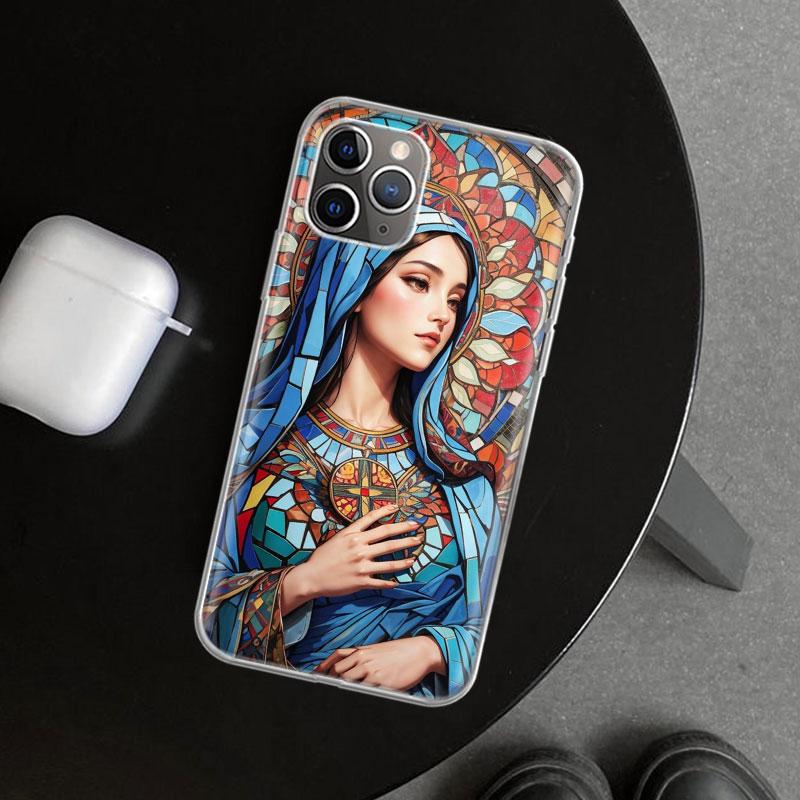 Virgin De Guadalupe Mary Phone Case Cover for iPhone 11 12 13 Mini 14 15 Plus 16 Pro Max 17 Air 7 8 + SE Art Customized Fundas 1