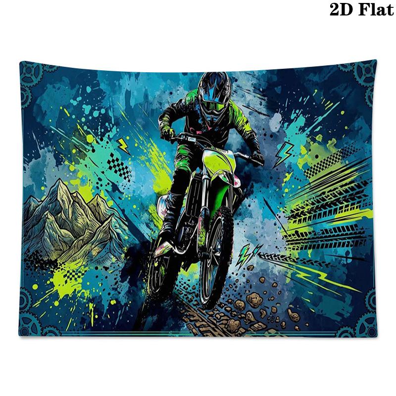 Moto Art Wall Tapestry Aesthetic Wall Hanging Printed Fabric Blanket Decorative Tapestries for Bedroom Living Room Home Decor
