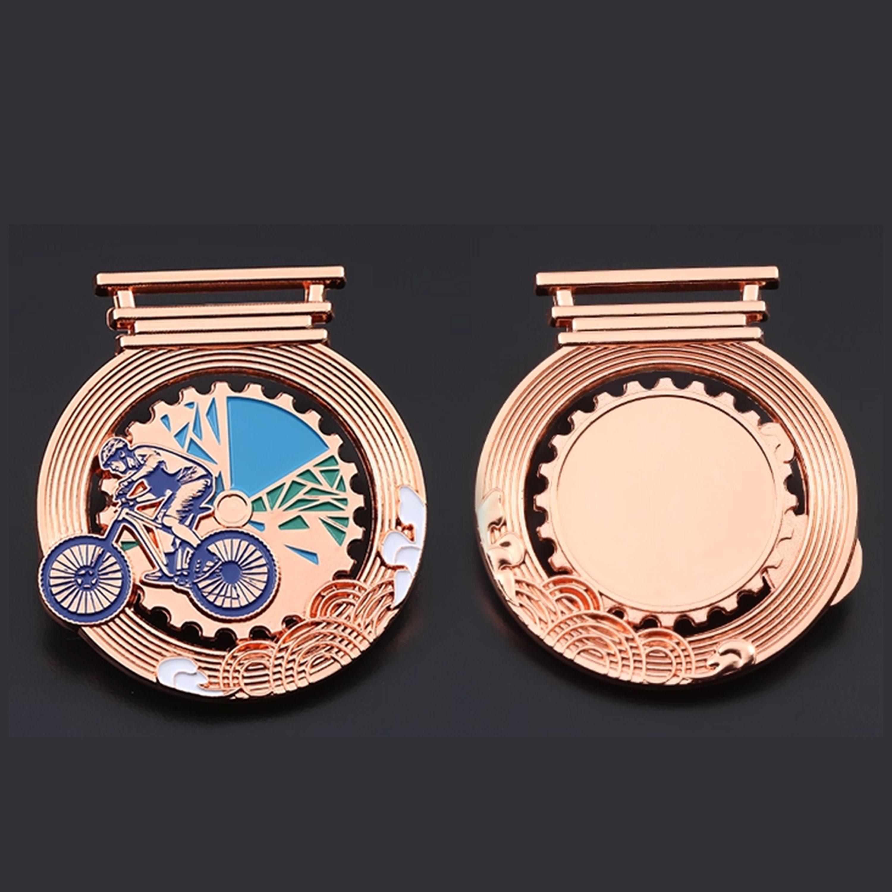 

Customized Metal Medal For Cycling Competition Gold Silver Bronze Honor Team School Activity Home Decoration Neck Hanging 1Pc мідний
