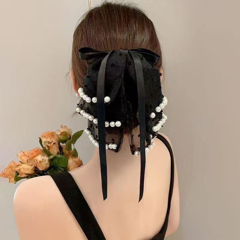 Starry Sky Rhinestone Bow Hair Claw Clip for Women