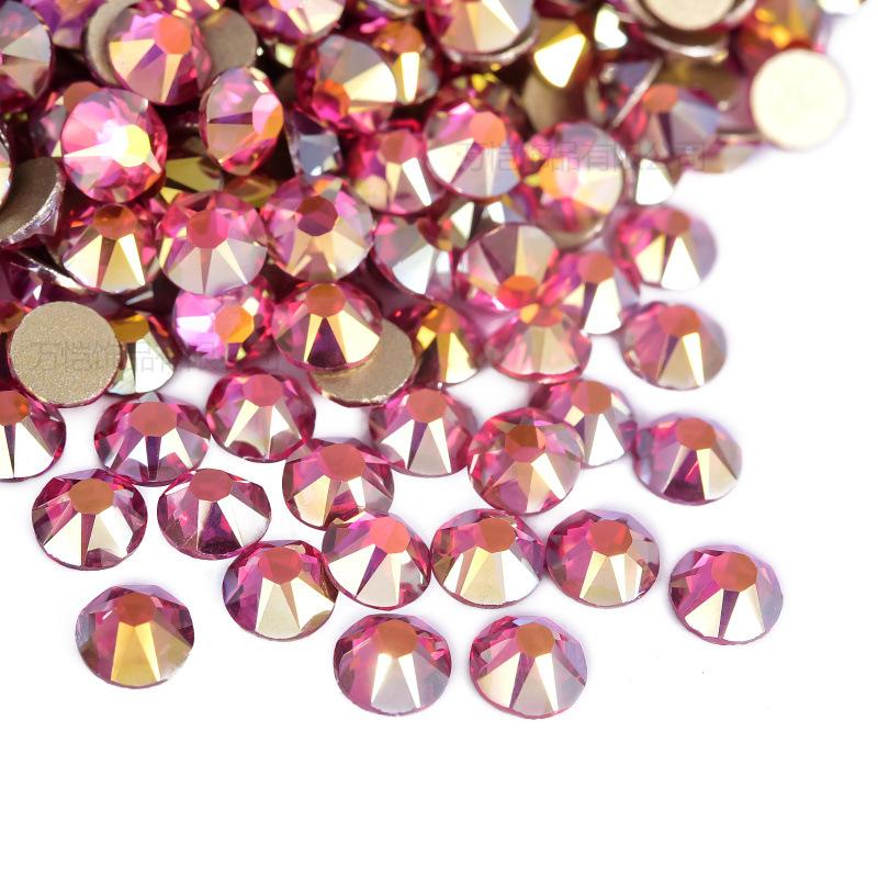 16 Cut Sides Eight Big And Eight Small Imitation Austrian Flat Bottom Drill Nail Drill Ab Color Diy Mobile Phone Case Glass Accessories Rhinestone