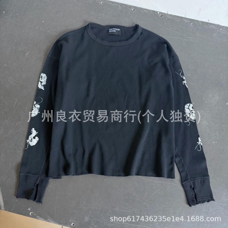 Unisex Vintage Washed Hooded Sweatshirt With Retro Print Loose Fit Cotton Pullover Fall