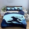 Silhouetted ninja with swords. Bedding sets Duvet cover sets Duvet covers Pillowcases(1 * Duvet Cover 2 * Pillowcases without duvet insert)