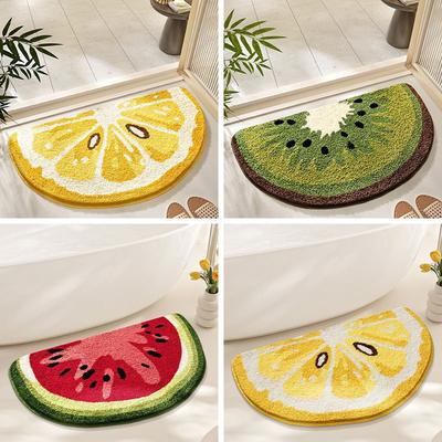 Kleiner frischer Frucht-Spezial-Imitations-Kaschmirteppich Warm Maschinenwaschbar Badezimmertürmatte Verandamatte Heimdekor