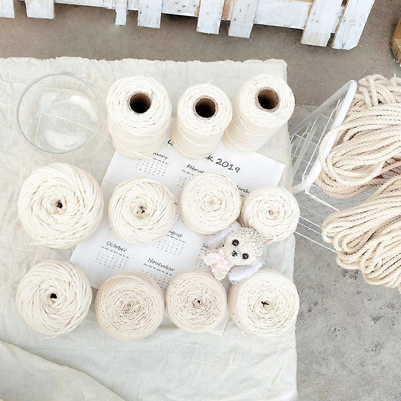 3mm Macrame Cord, 40inch Thick Cotton Macrame Rope for Wall Hanging Planters Hangers Knitting Macrame Home DIY