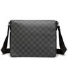 Trendy brand fashion men's envelope shoulder bag flip horizontal leather plaid oblique span bag file bag oblique span bag