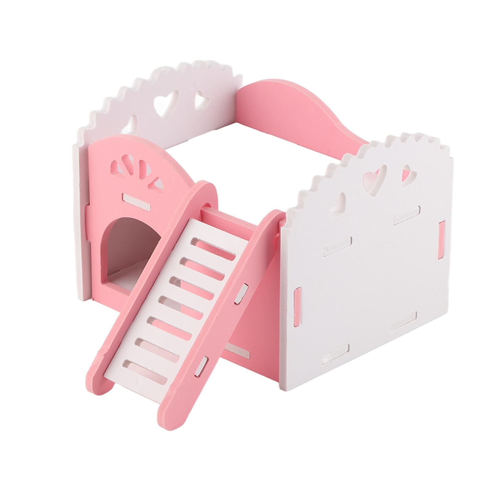 

3 цвета Домашний питомец Хомяк Крыса Маленькое животное Замок Спальный домик Гнездо Игрушка для упражнений Pinkish