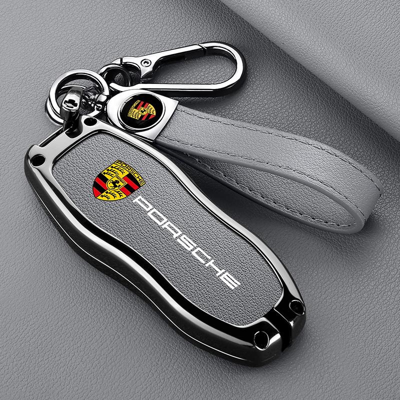 Zinklegering Auto Afstandsbediening Sleutelhoes Shell Fob Cover Beschermer Voor Porsche Cayenne 911 996 Macan Panamera Boxster 986 987 Sleutelhanger