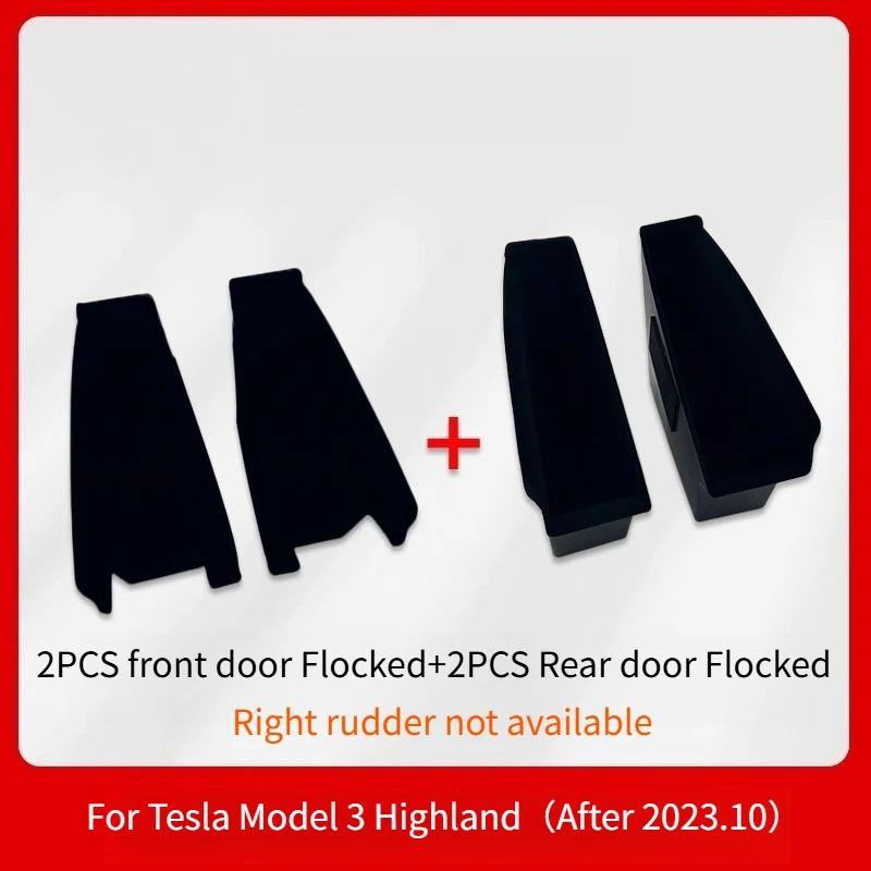 For Tesla Model Y Juniper Model 3 Highland Car Door Side Storage Box Armrest Phone Container Door Organizer Handle Pocket Tray
