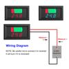 Battery Voltage Monitor, 2 In 1 Universial Battery Status Monitor 12V, 24V, 36V, 48V, 60V LED Digital Battery Meter for Lithium