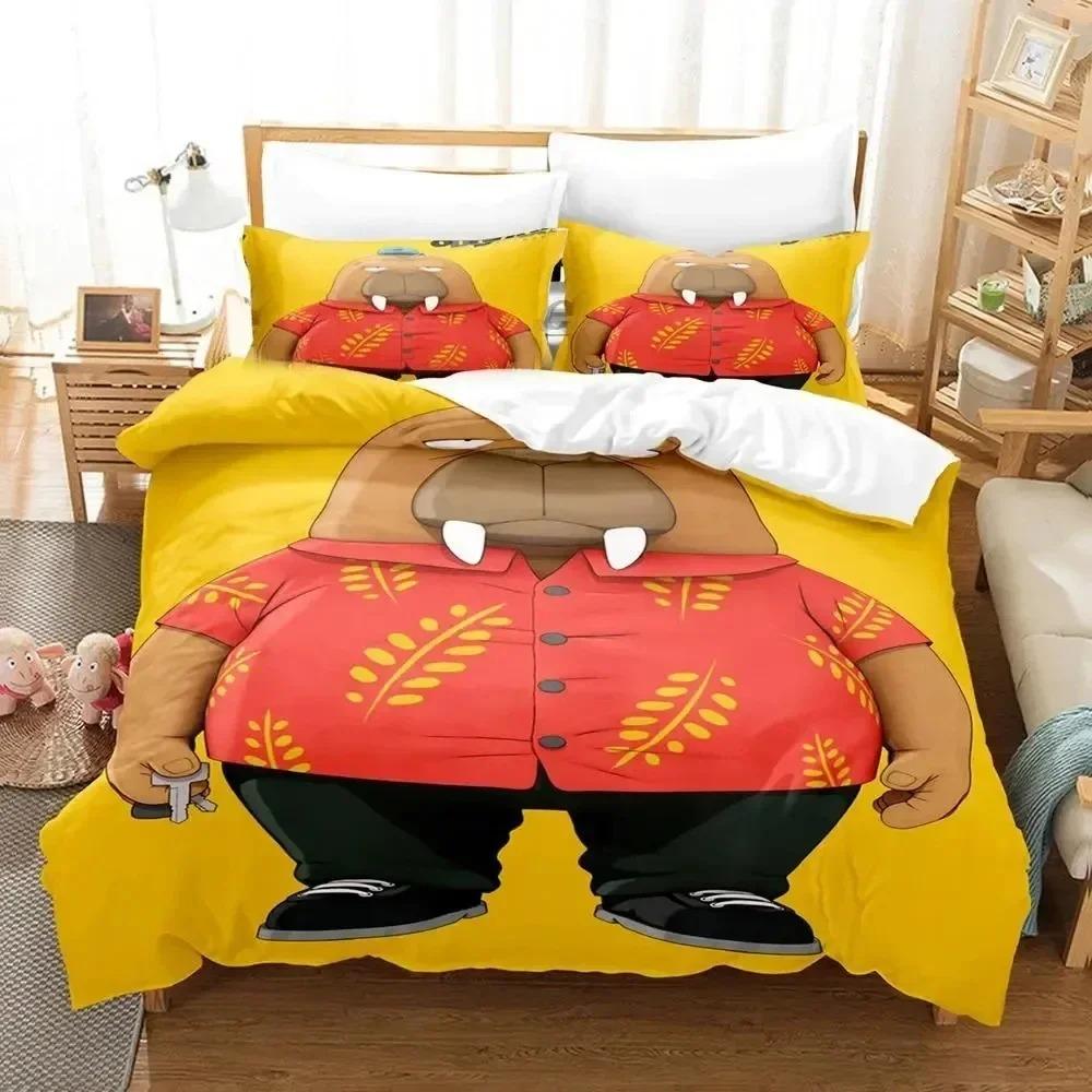 3D Anime Odd Taxi Bettwäsche-Set Bettbezug Bett-Set Bettbezug Kissenbezug Bettdecke King Queen Size Erwachsenen-Bettwäsche-Set