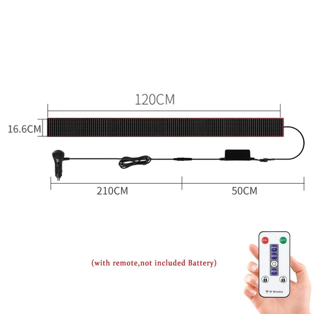 Remote Control Truck Devil Eye LED Matrix Pixel Panel Soft Foldable Lighting Graffiti Scrolling Board Ambient Light 24V
