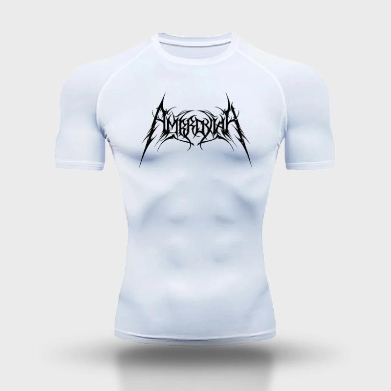 Men's Compressed Shirt Fitness Sports Sports Quick Dry Summer T-shirt Top Moisture-Wicking Ultra-Light Training Running Sweatshirt Tight Fit