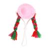 Soft Pet Miniature Hat with Long Braids For Guinea Pigs Hamsters Photo Props Costume Accessories For Cockatiels Parrots