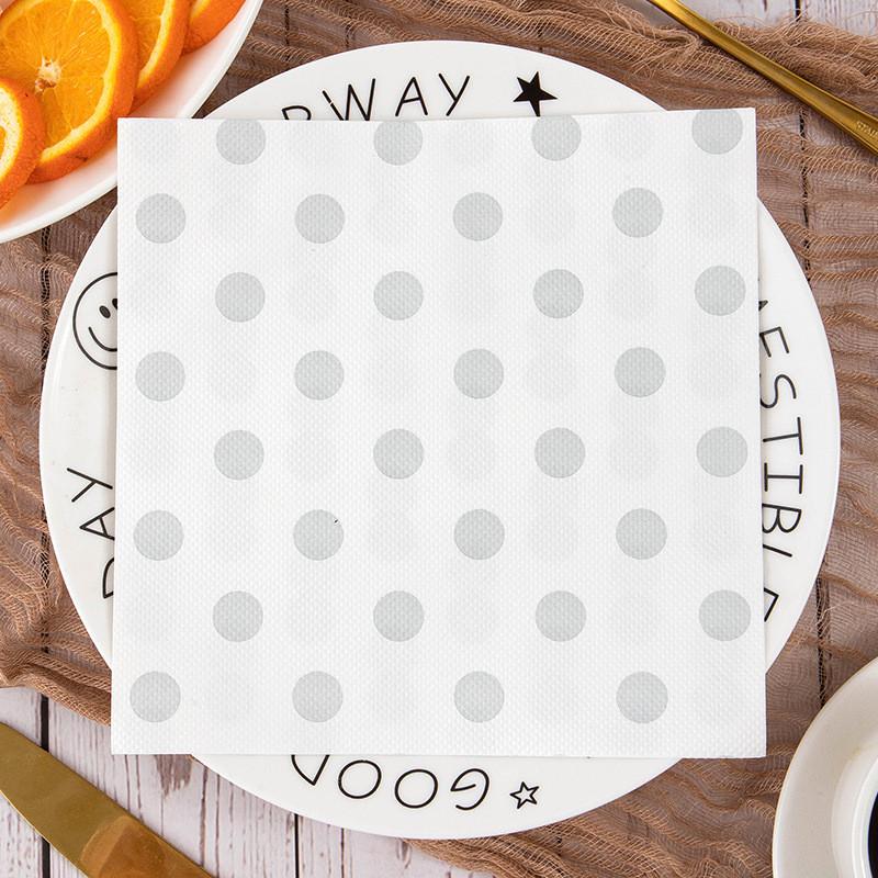 20Pcs/bag Polka Dot Printed Disposable Table Dinner Tissue Napkins Paper Restaurant Holiday Party Decoration