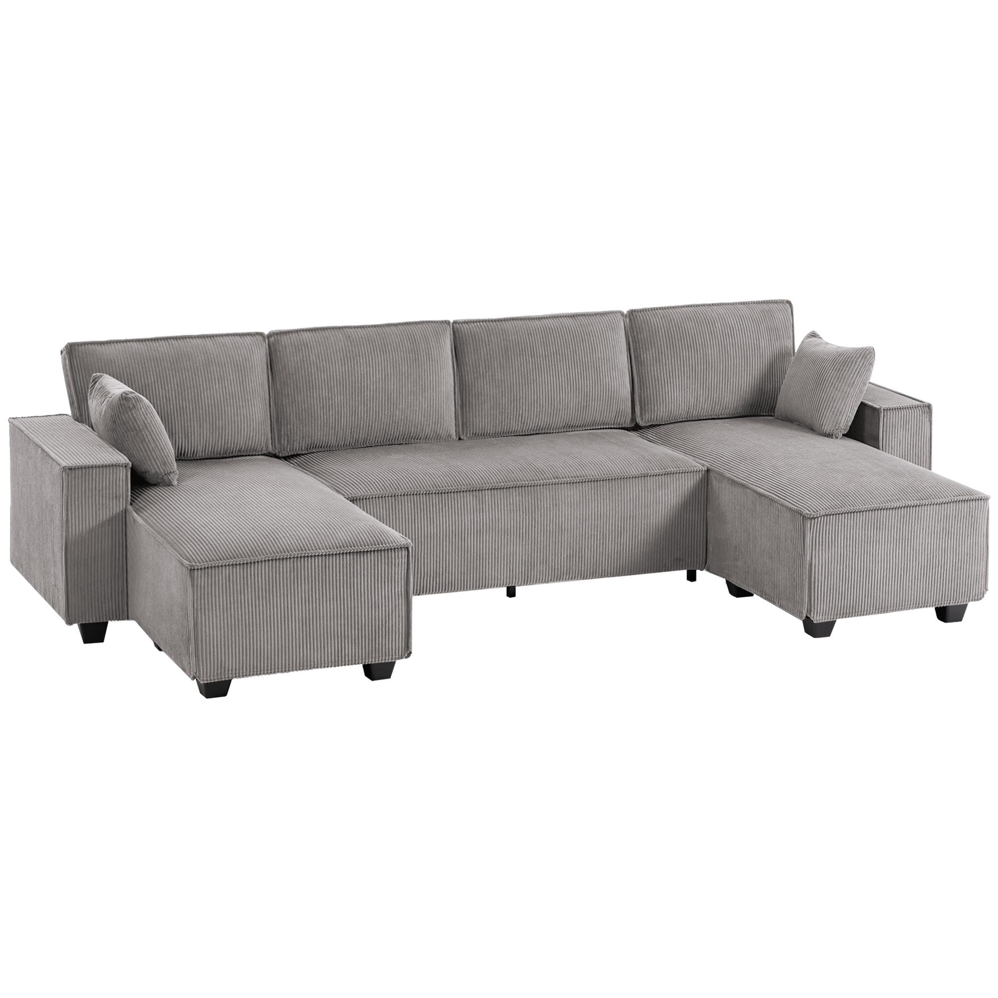 Corner Sofa with Double Chaise Lounges