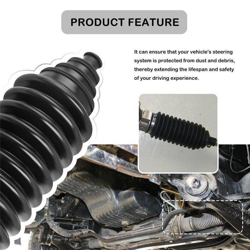 A76T-Car Universal Steering Rack And Pinion Boot Steering Rack Boot Tool Kit, Dustproof Silicone Inner Tie Rod Boot Set