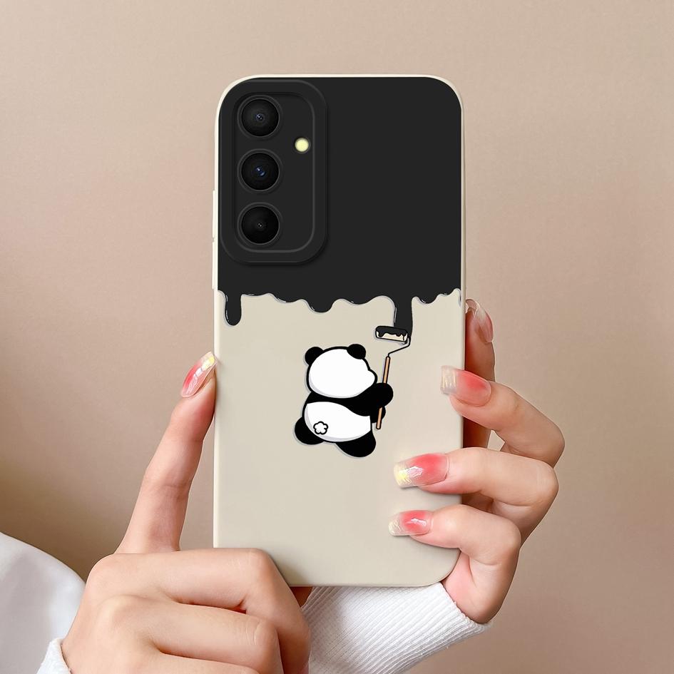 Hülle für Samsung Galaxy A55 S22 S23 M34 A05 A15 C55 F15 S24 Handyhülle Niedliche Kaninchen-Cartoon-Muster Schale Flüssigsilikon Anti-Drop-Stoßfänger für Samsung