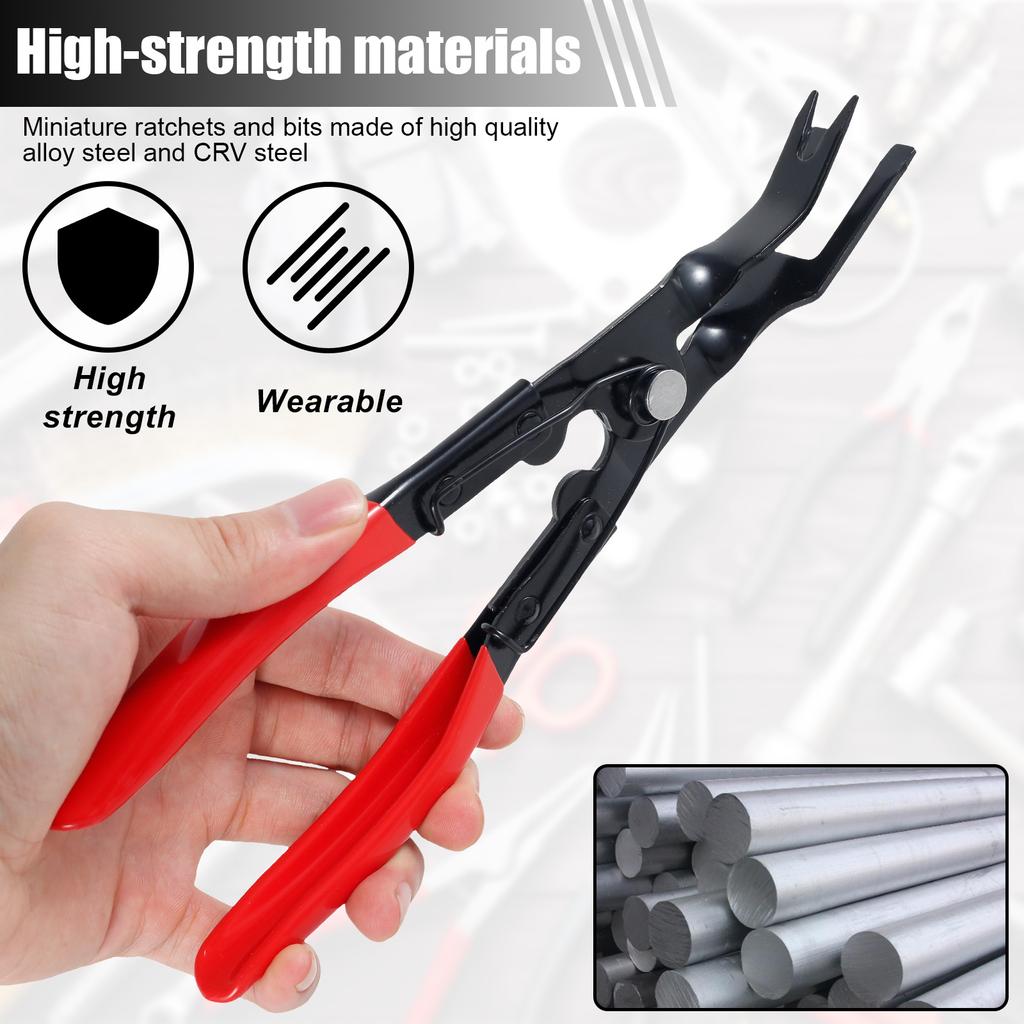 3Pcs Car Clip Pliers Fastener Remover Set Auto Trim Rivet Removal Tool Kit Anti Slip Car Door Panel Dashboard Repair Tool