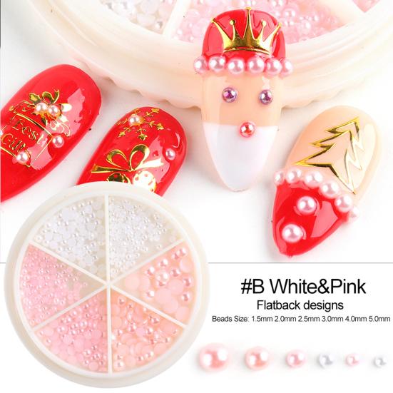 Rotund 3D Imitație Faux Pearl Diy Nail Art Decals Decor manichiură