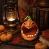 Halloween Pumpkin Resin Candy Jar Decorative Figurine for Home Table Centerpiece