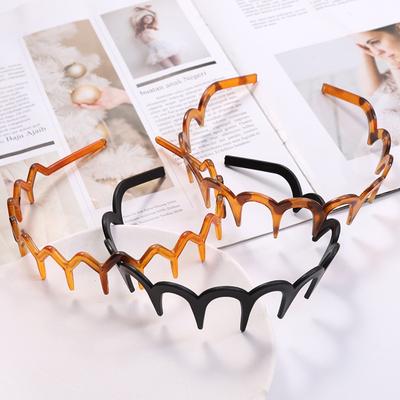 Resin Hair Hoop Non-slip Wave Comb Headband Fashion Headwear  Women Gift