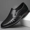Fashion Summer Fashion Hollow Male Loafers Designer New Slip-on Business Men's Shoes Casual Mesh Leather Man Shoe