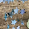 Elegant Star Garlands Decoration Glitters Paper Streame Festival Ornament for Birthday Party Supplies Daily Casual Use
