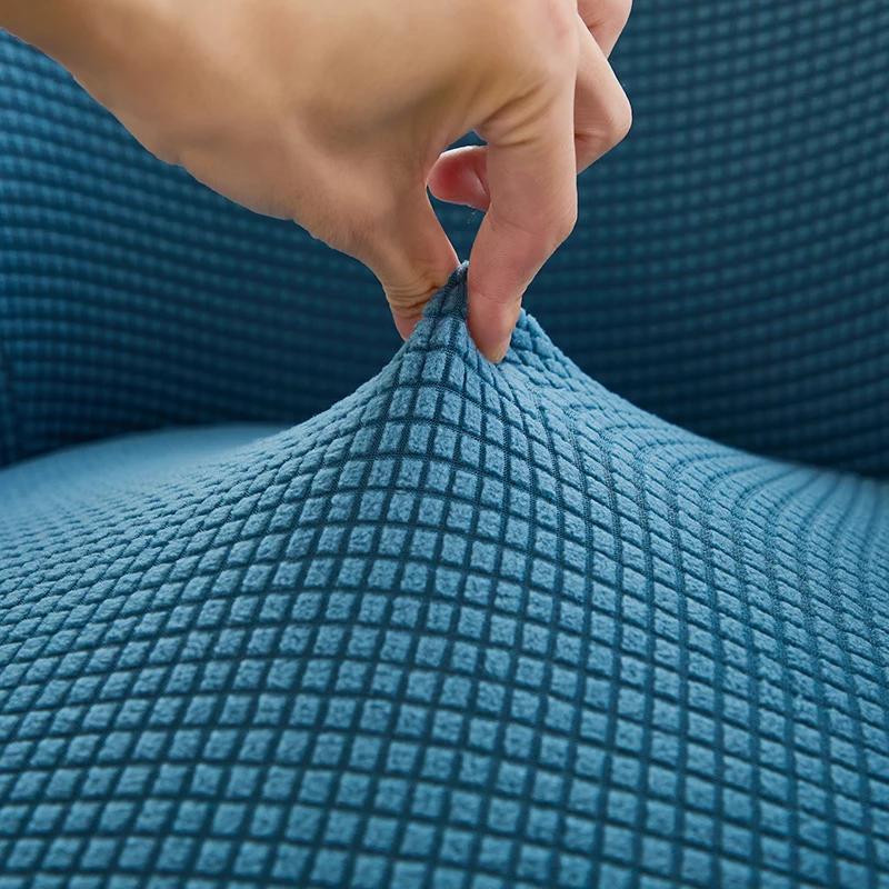 1PC Polar Fleece High Arm Chair Cover Anti-slip Office Chair Slipcover Elastic Dining Chair Seat Protector Living Room Kitchen